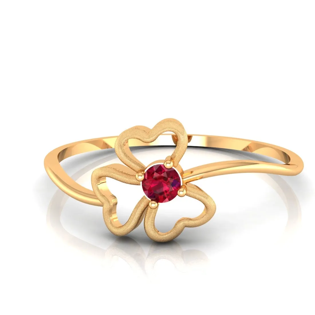 14 KT Yellow Gold Charming Blossom Delicate Beauty Ring for Women