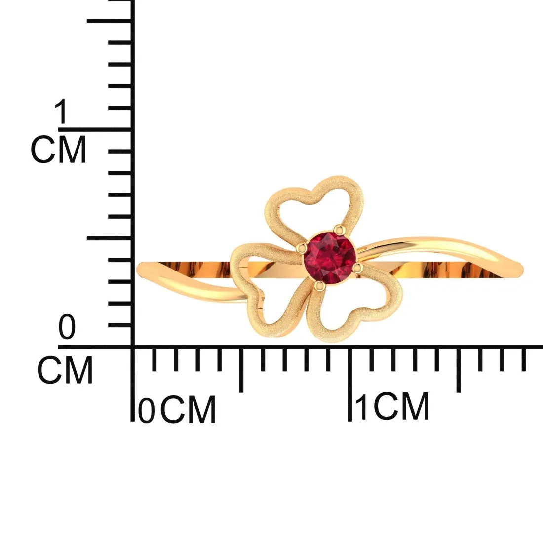 14 KT Yellow Gold Charming Blossom Delicate Beauty Ring for Women