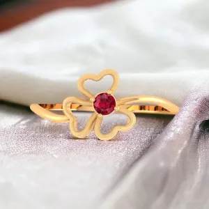 14 KT Yellow Gold Charming Blossom Delicate Beauty Ring for Women