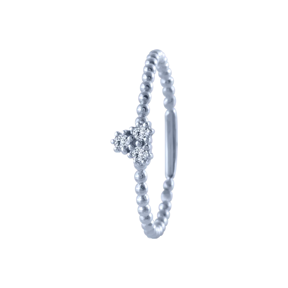 14k (585) White Gold And Diamond Ring For Women
