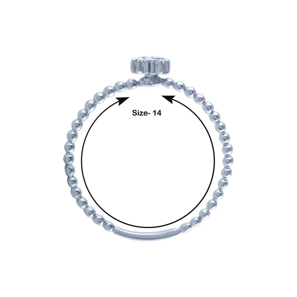 14k (585) White Gold And Diamond Ring For Women
