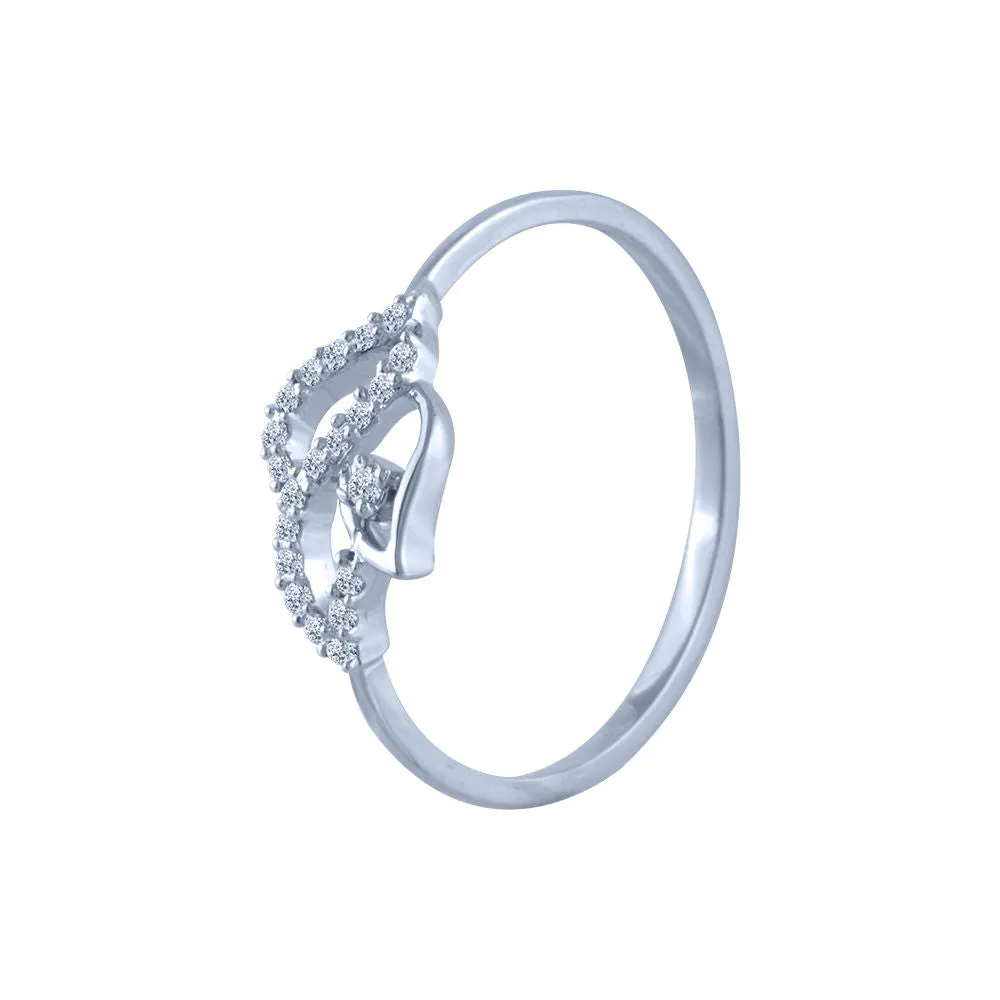 14k (585) White Gold And Diamond Ring For Women