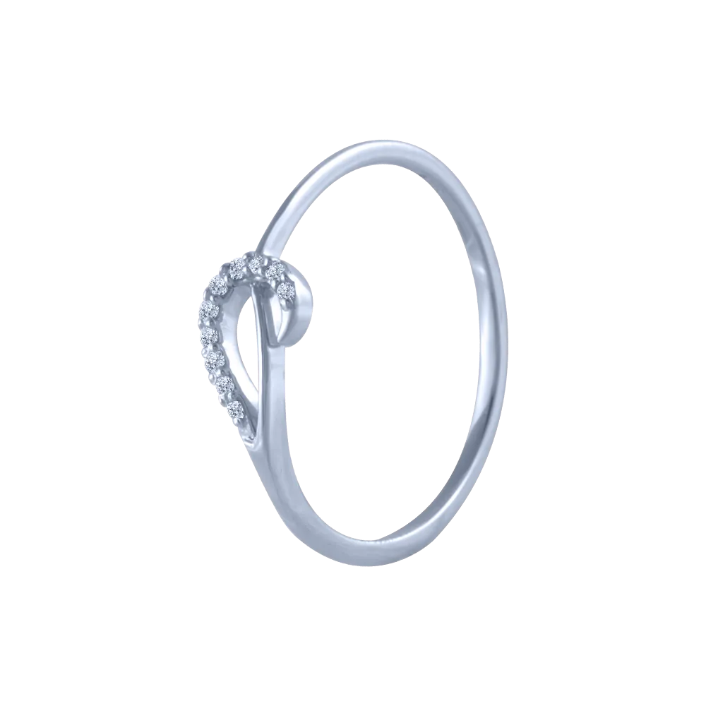 14k (585) White Gold And Diamond Ring For Women