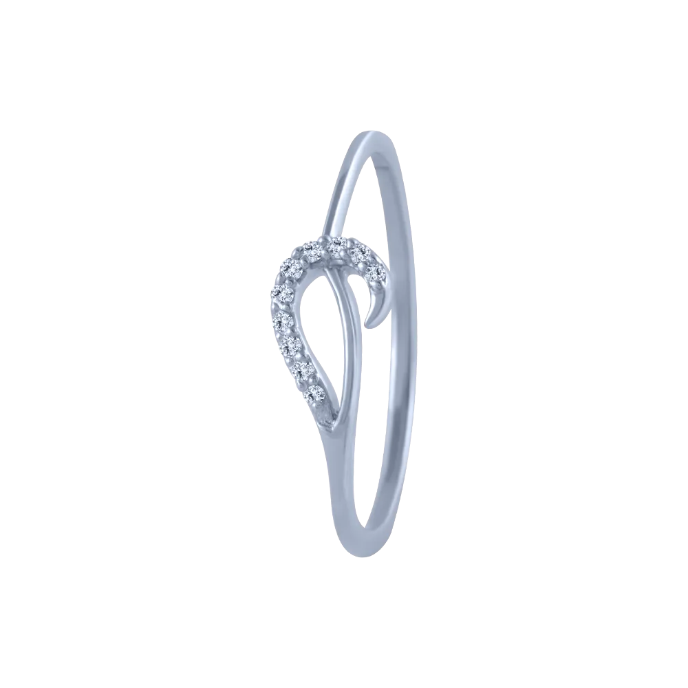 14k (585) White Gold And Diamond Ring For Women