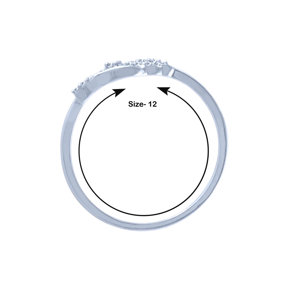 14k (585) White Gold And Diamond Ring For Women
