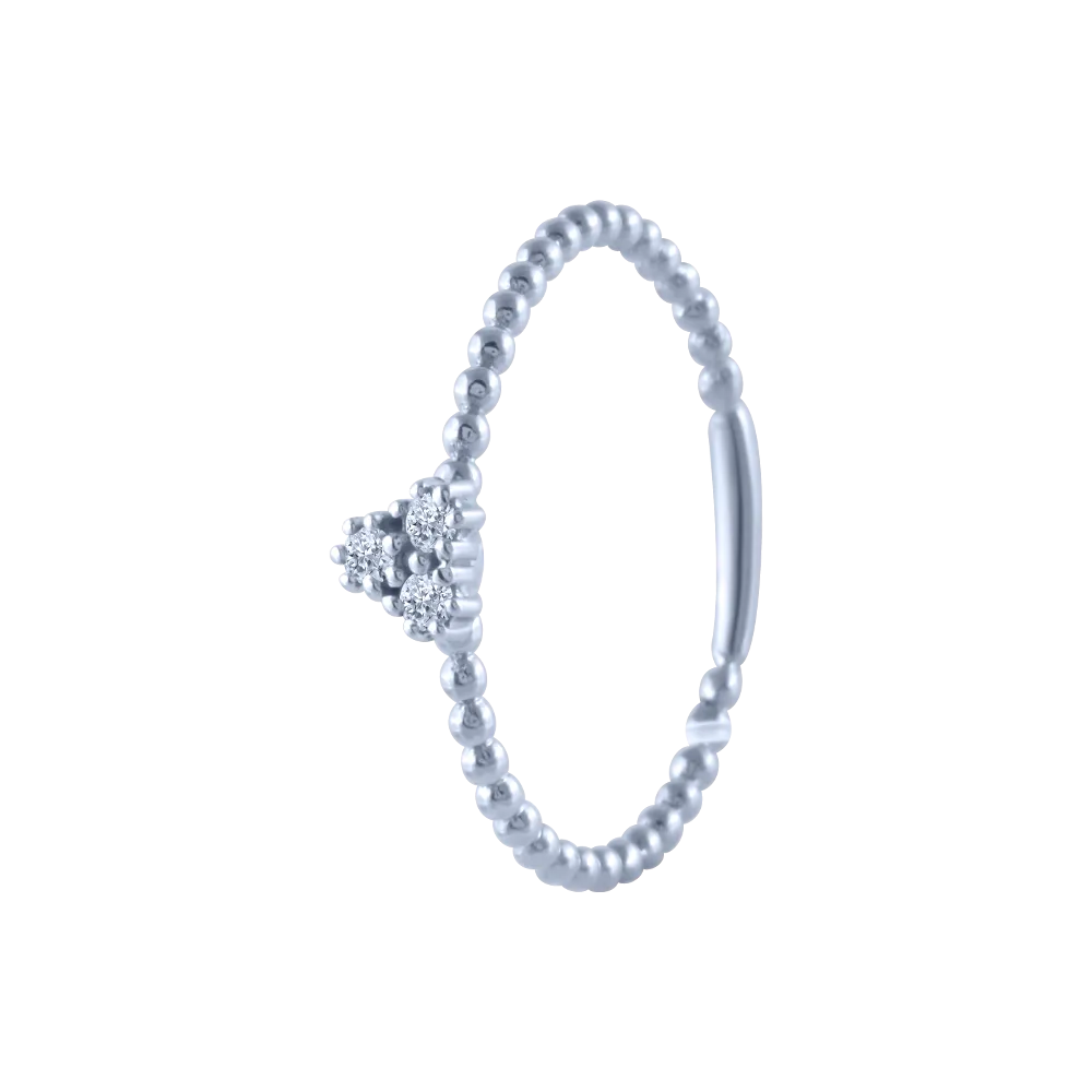 14k (585) White Gold And Diamond Ring For Women