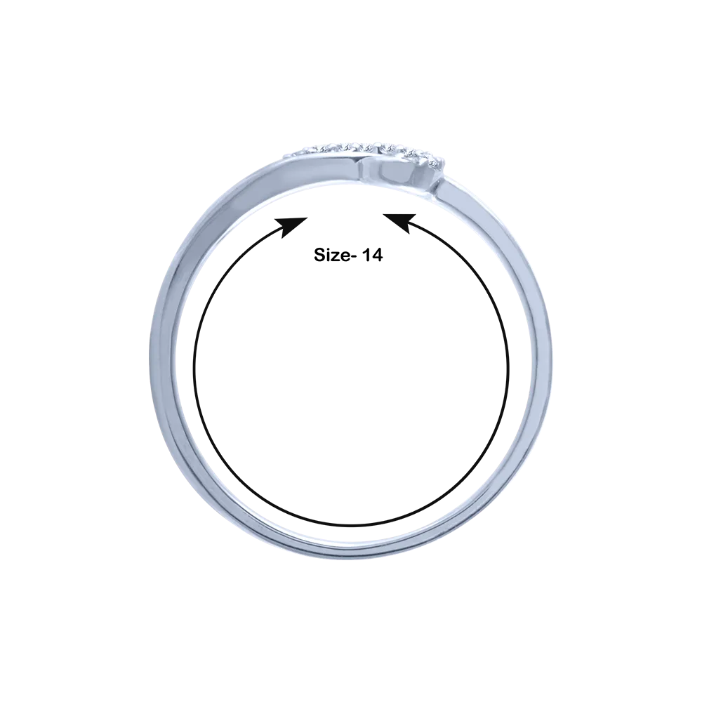 14k (585) White Gold And Diamond Ring For Women