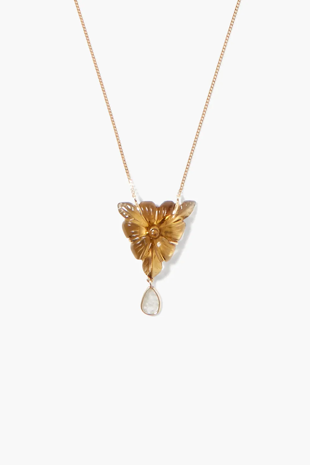14k Tigerlily Necklace Cognac