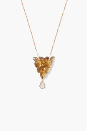14k Tigerlily Necklace Cognac