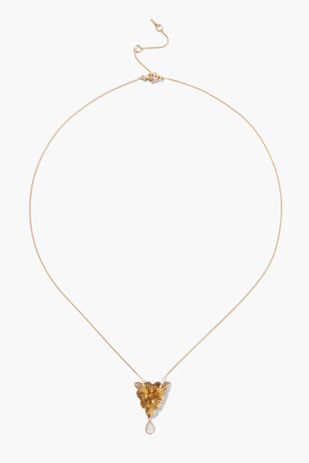 14k Tigerlily Necklace Cognac