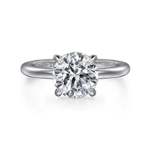 14K White Gold 'Ali' Round Diamond Engagement Ring