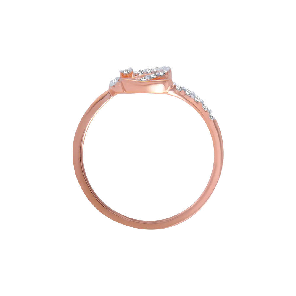 14KT (585) Rose Gold And Diamond Ring For Women