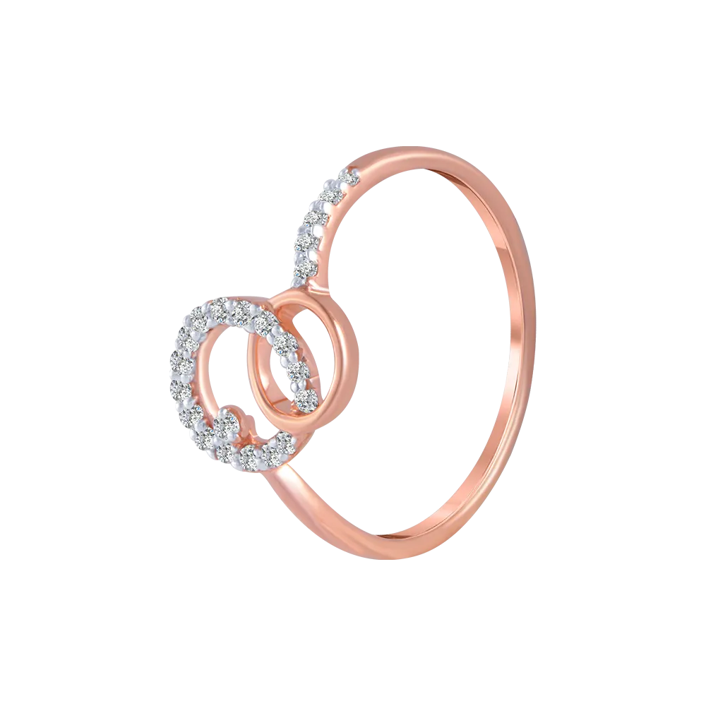14KT (585) Rose Gold And Diamond Ring For Women
