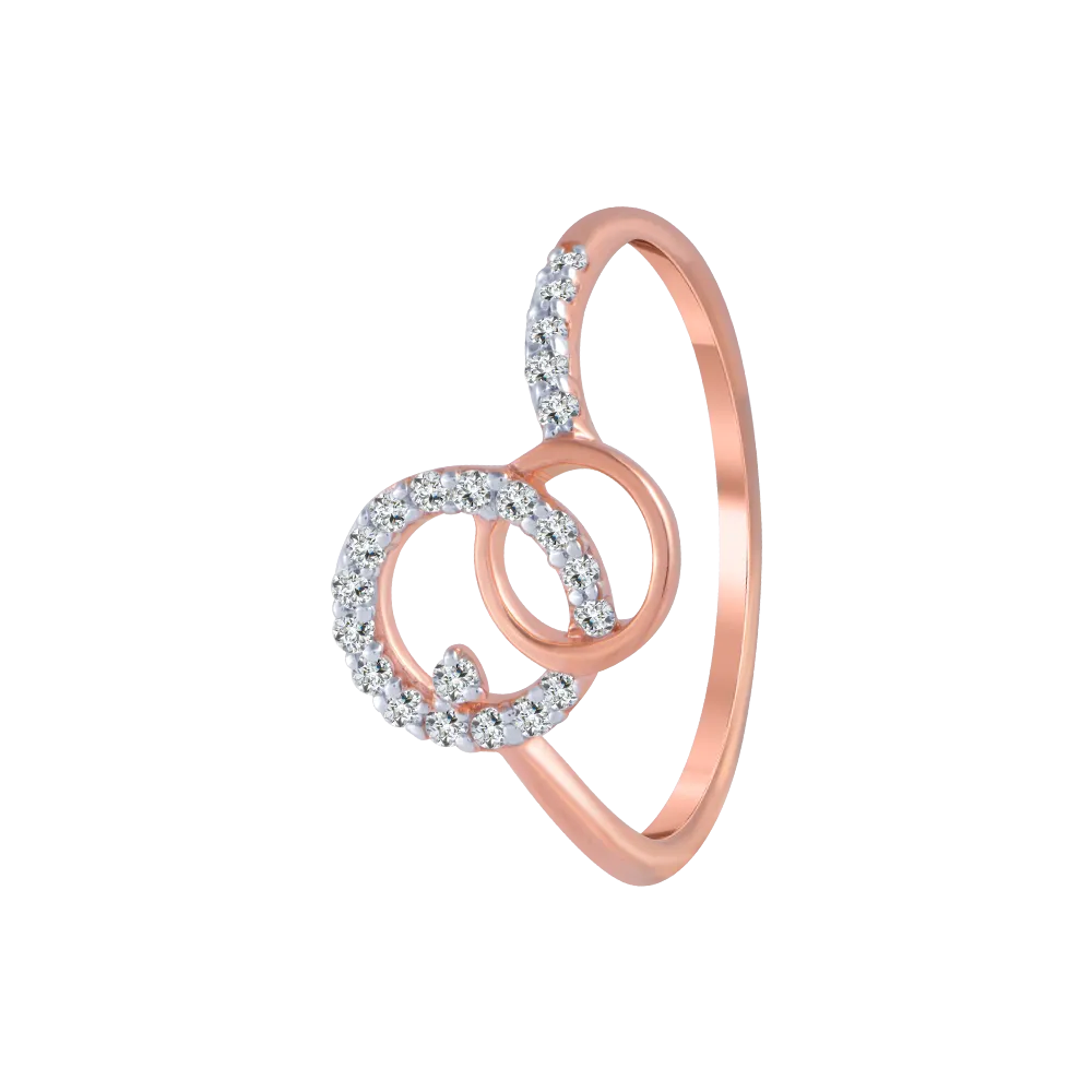 14KT (585) Rose Gold And Diamond Ring For Women