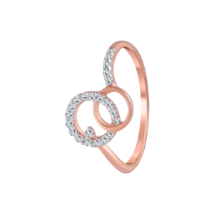 14KT (585) Rose Gold And Diamond Ring For Women