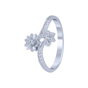 14KT (585) White Gold And Diamond Ring For Women