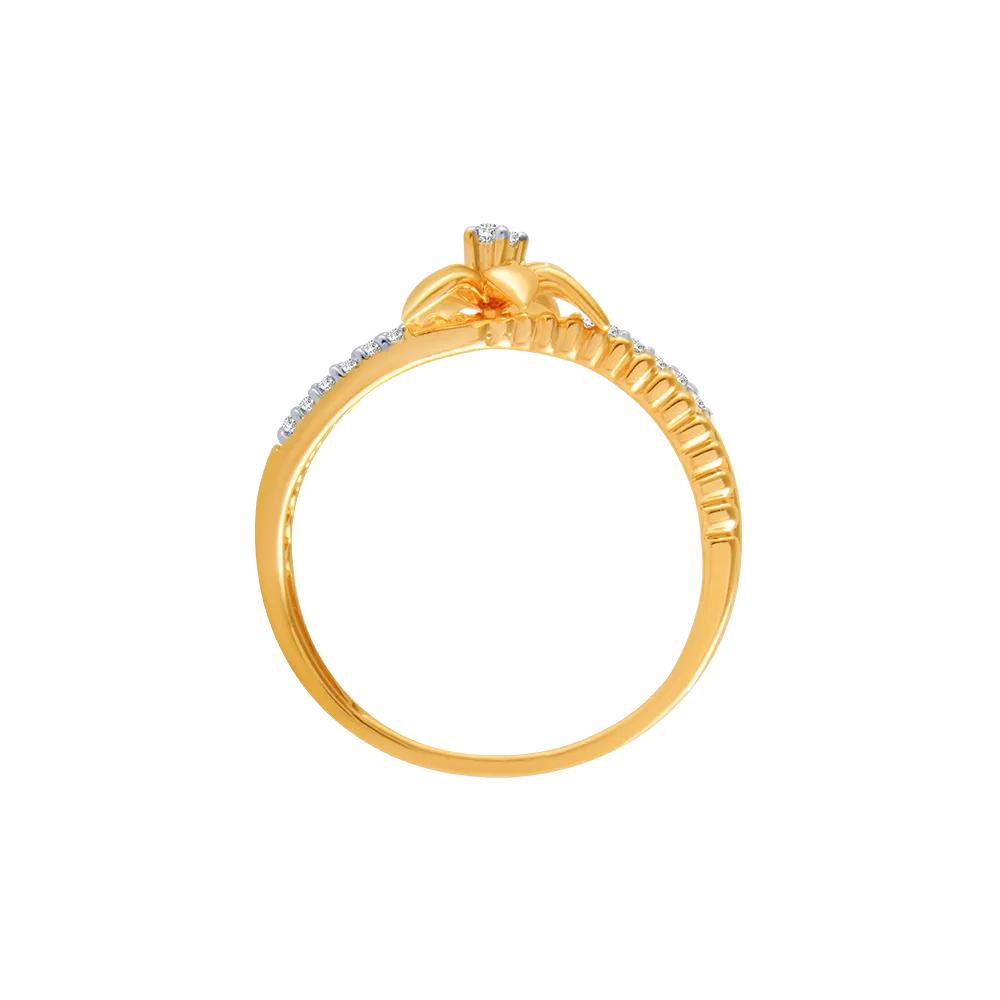 14KT (585) Yellow Gold And Diamond Ring For Women