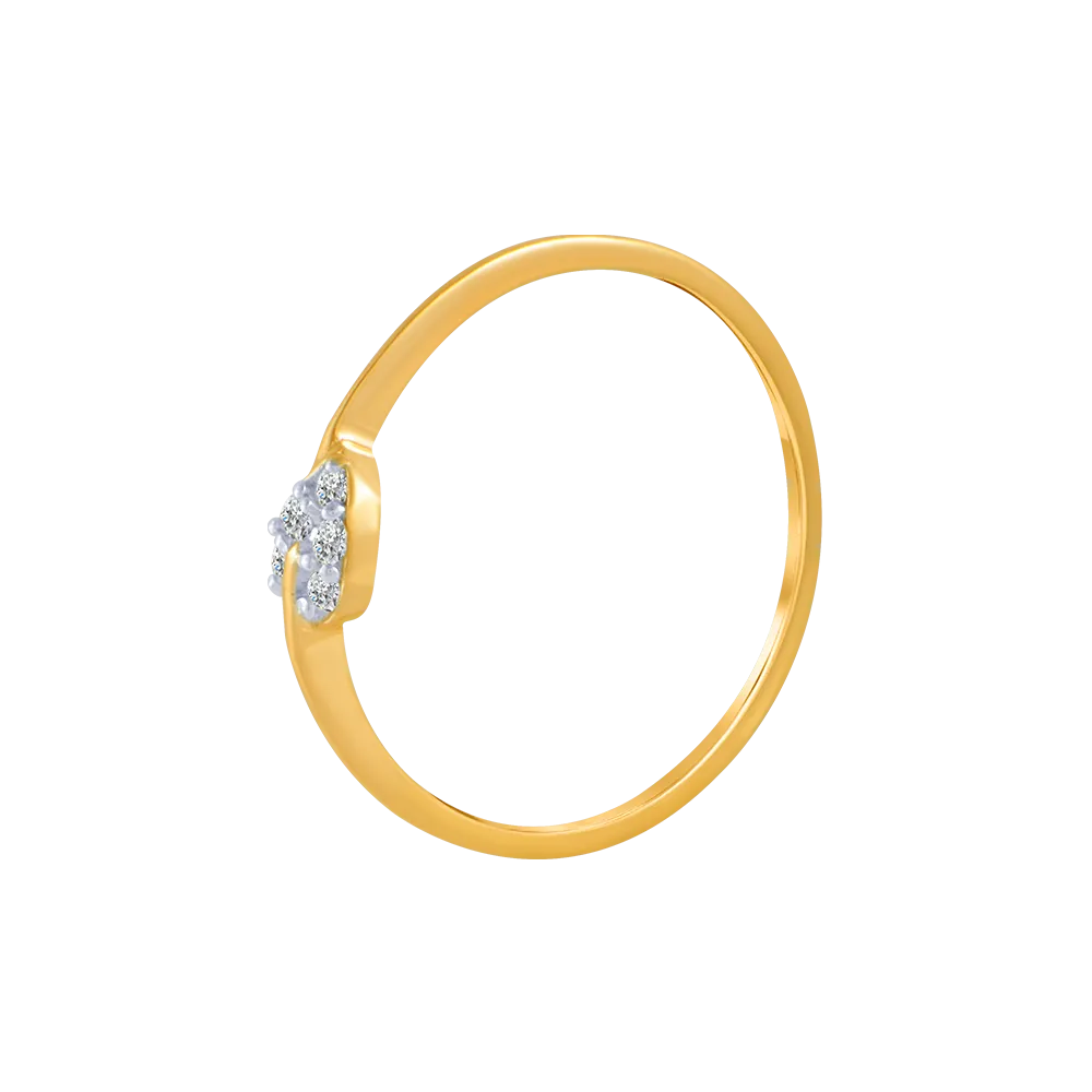 14KT (585) Yellow Gold And Diamond Ring For Women