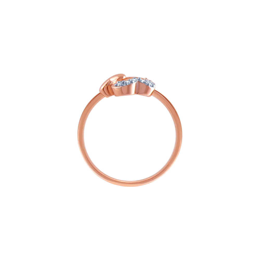 18k (750) Rose Gold And Diamond Ring For Women