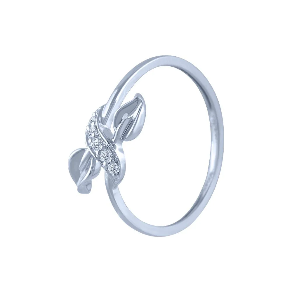 18k (750) White Gold And Diamond Ring For Women