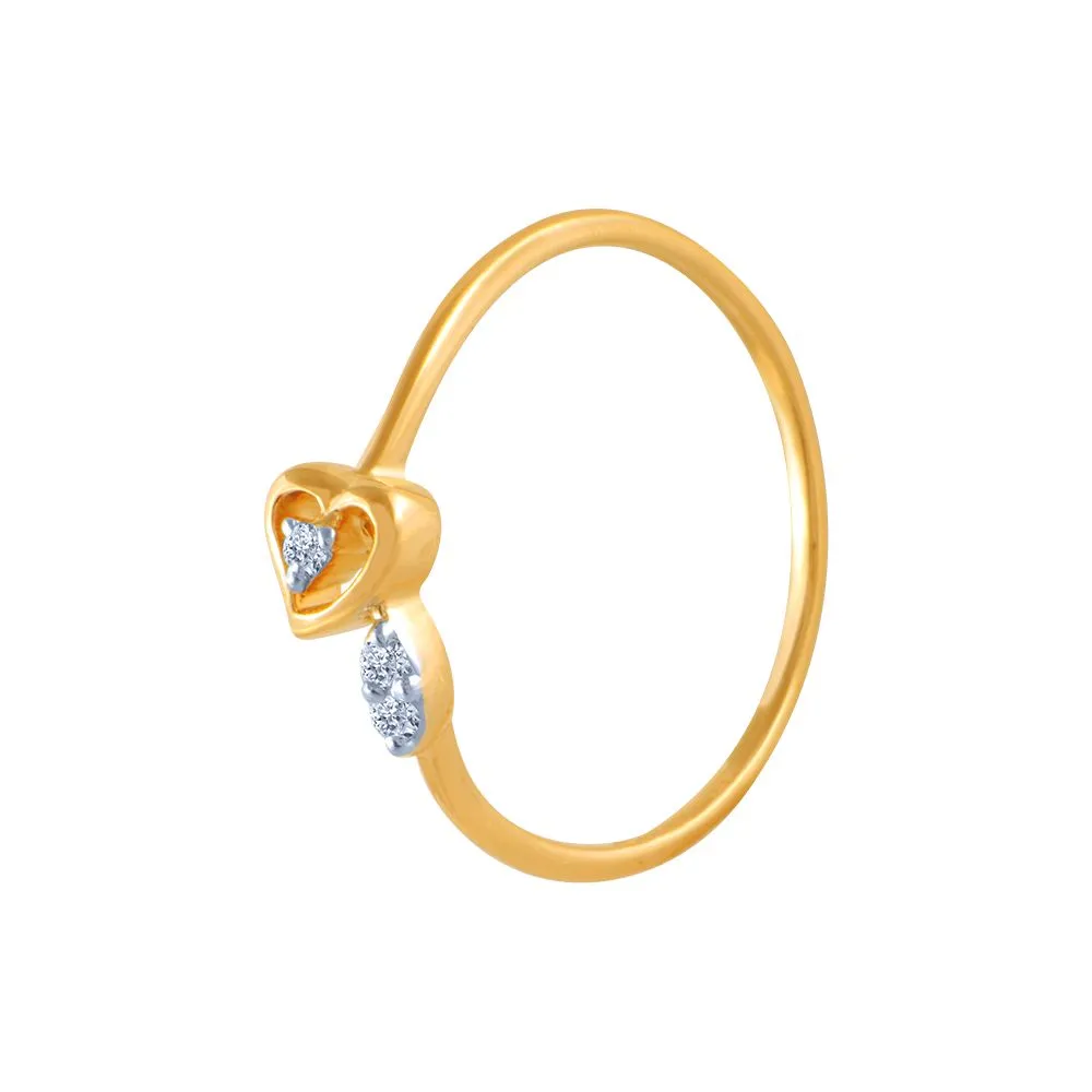 18k (750) Yellow Gold And Diamond Ring For Women