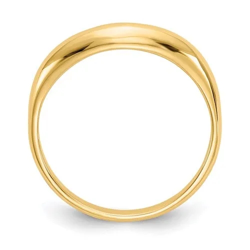 18K Polished Stackable Wave Ring