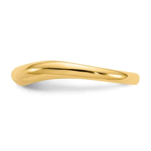 18K Polished Stackable Wave Ring