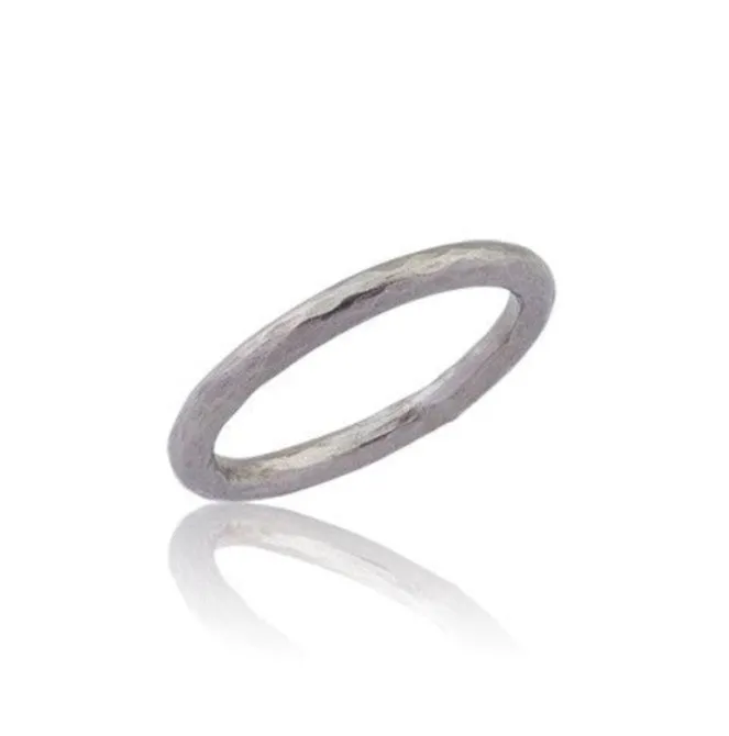 18k White Gold Plain Solid Band