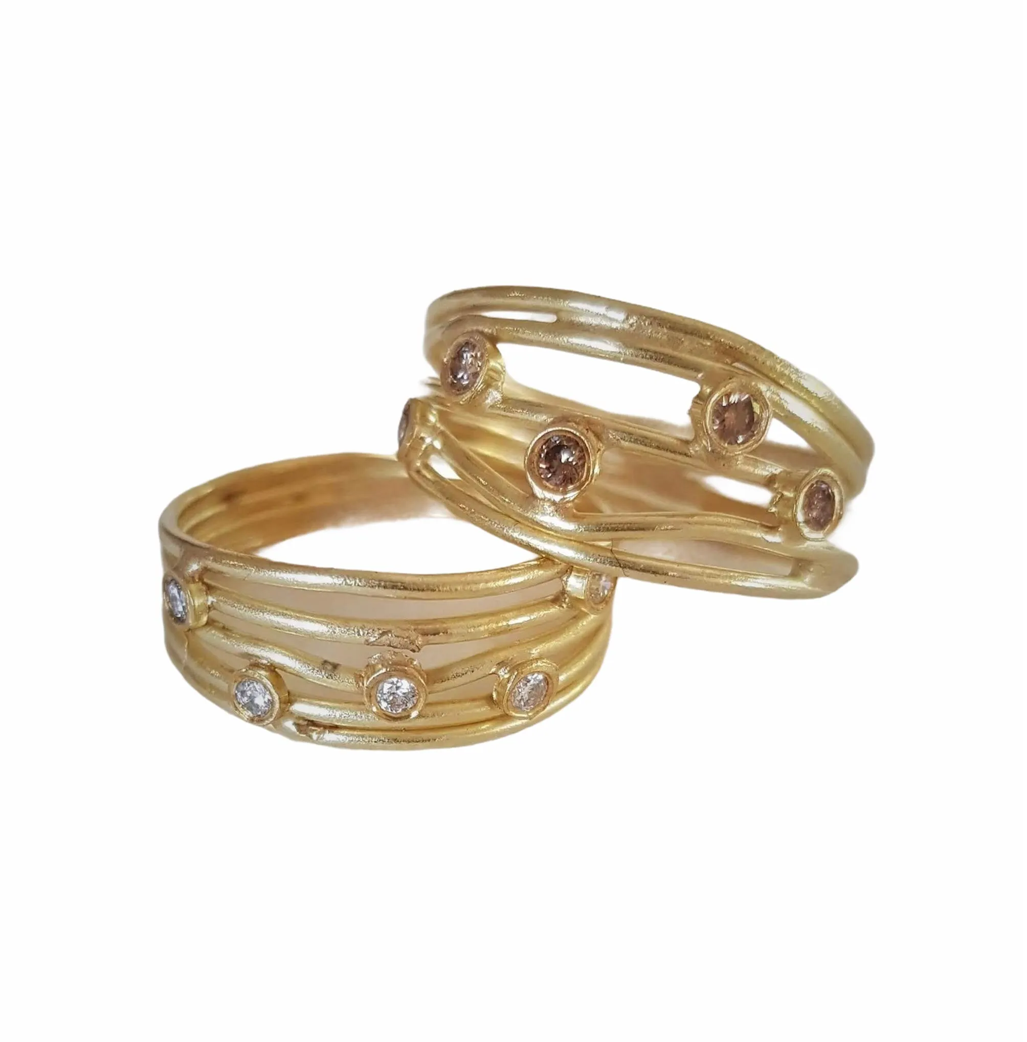 18k White Gold White Diamond Open Wrap Ring