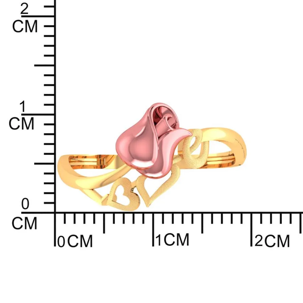 18k Yellow With 'love' Word Gold Ring