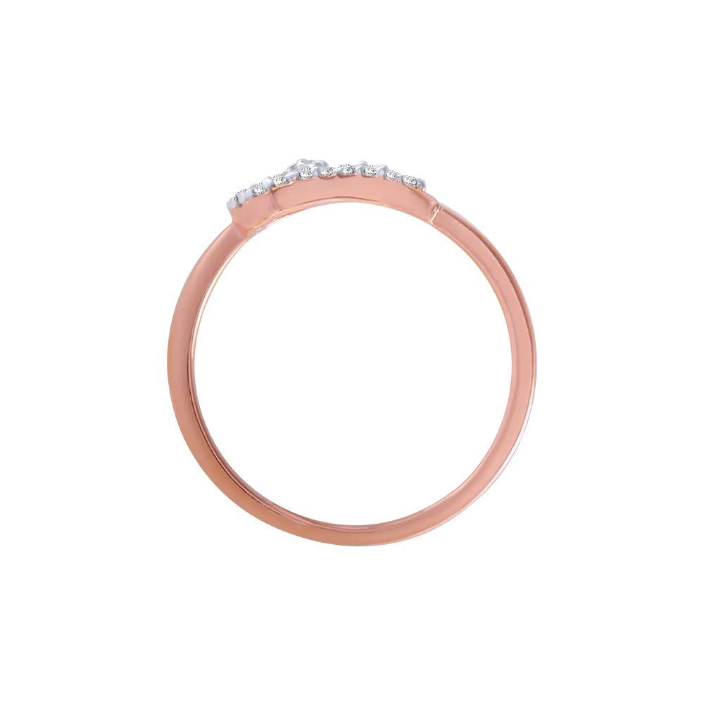 18KT (750) Rose Gold And Diamond Ring For Women