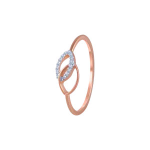 18KT (750) Rose Gold And Diamond Ring For Women