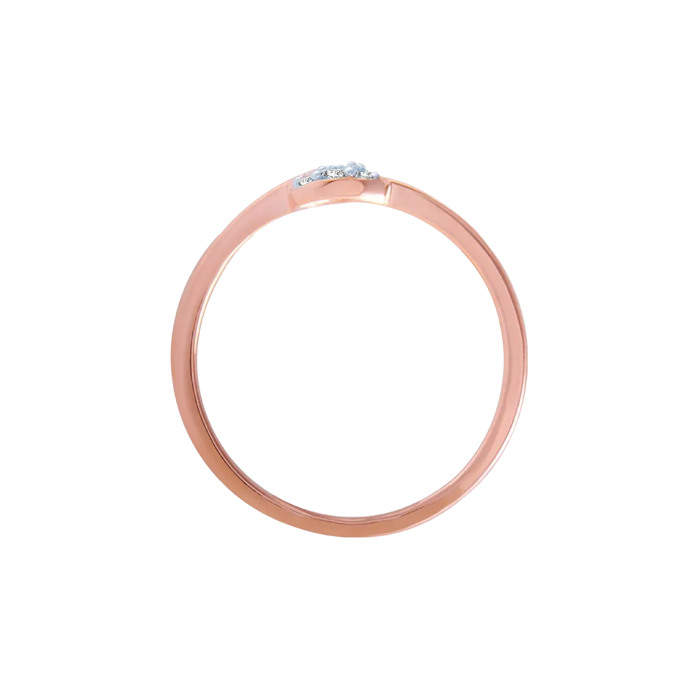 18KT (750) Rose Gold And Diamond Ring For Women