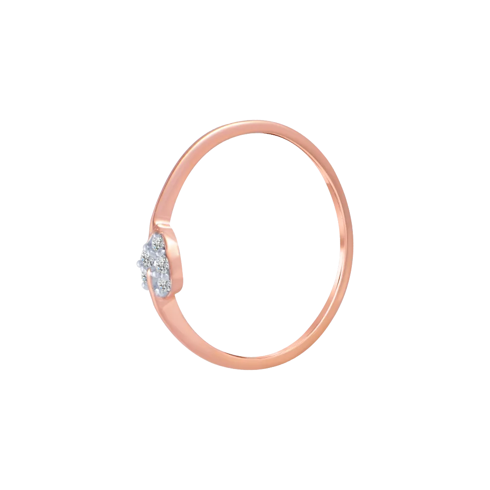 18KT (750) Rose Gold And Diamond Ring For Women