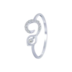 18KT (750) White Gold And Diamond Ring For Women