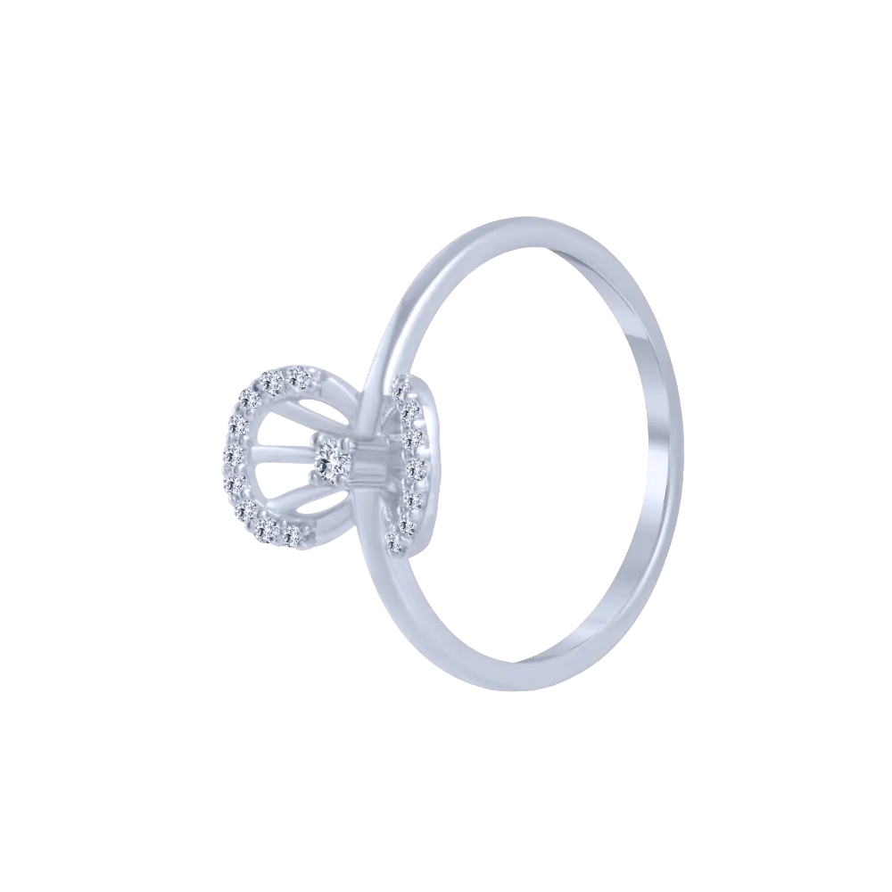 18KT (750) White Gold And Diamond Ring For Women