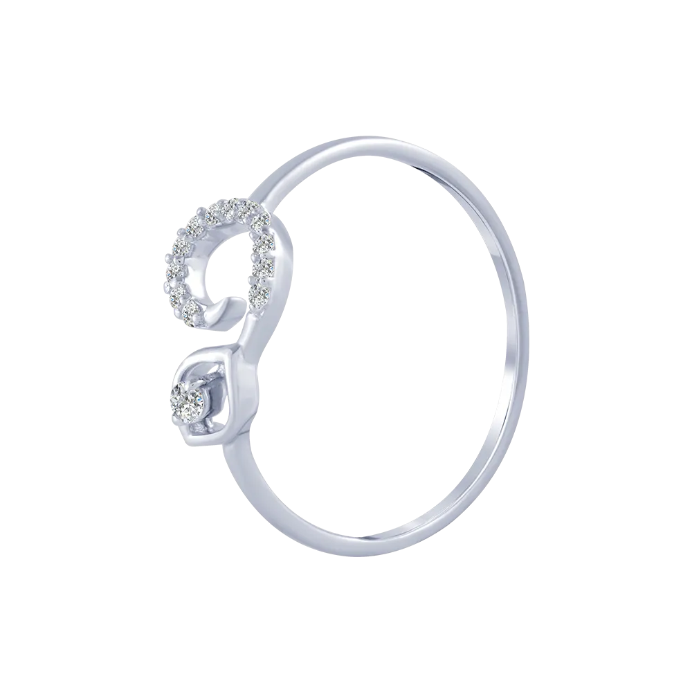 18KT (750) White Gold And Diamond Ring For Women