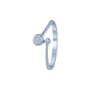 18KT (750) White Gold And Diamond Ring For Women