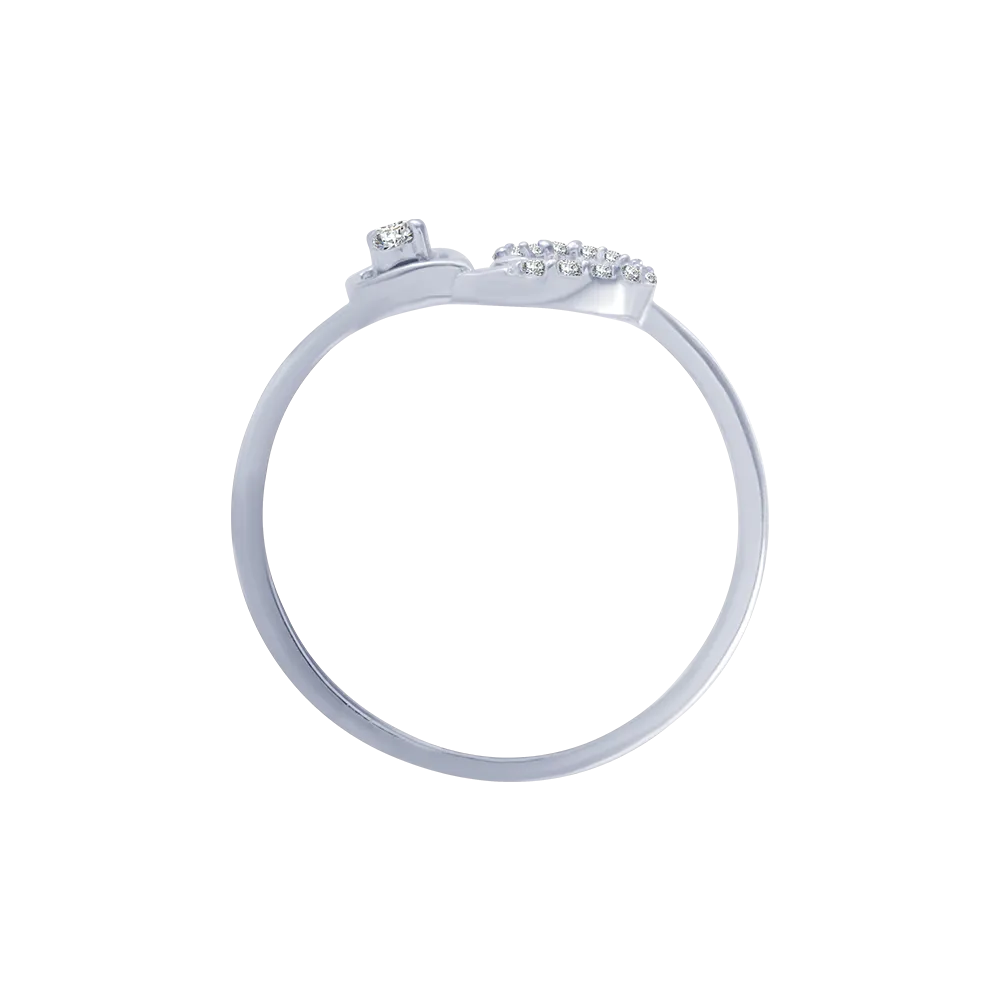18KT (750) White Gold And Diamond Ring For Women