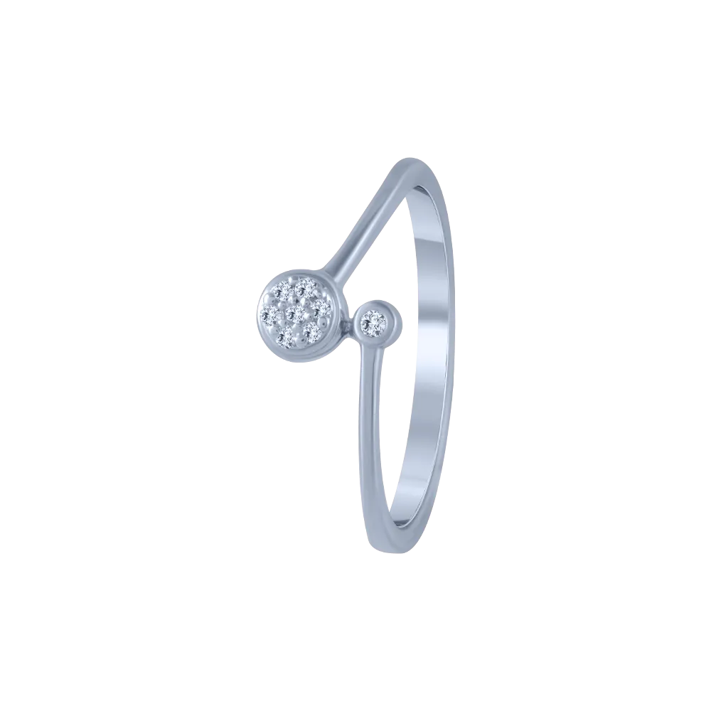 18KT (750) White Gold And Diamond Ring For Women