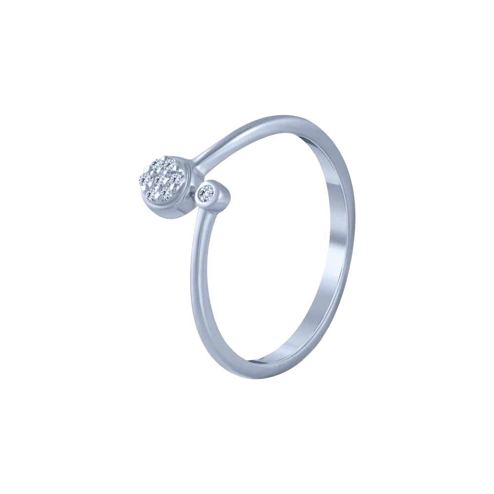 18KT (750) White Gold And Diamond Ring For Women
