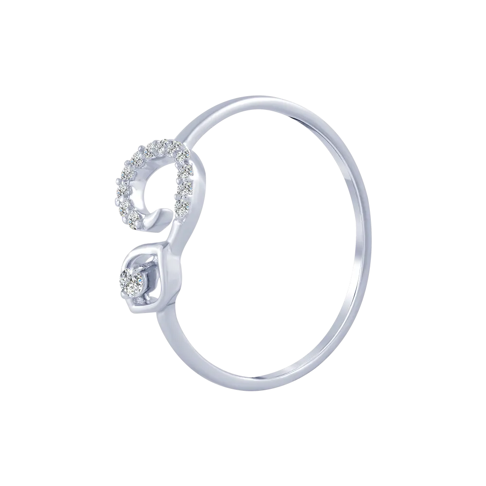 18KT (750) White Gold And Diamond Ring For Women