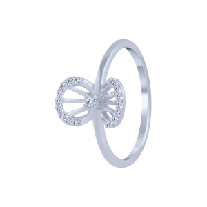 18KT (750) White Gold And Diamond Ring For Women