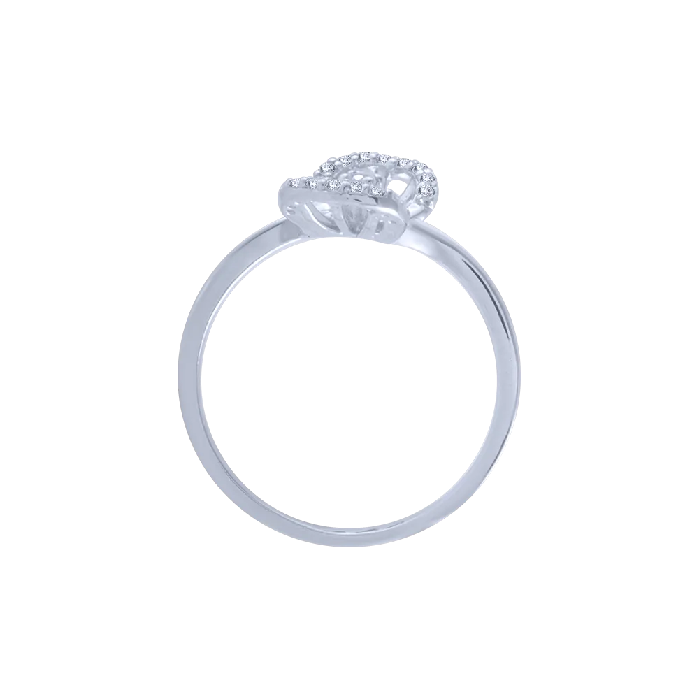 18KT (750) White Gold And Diamond Ring For Women