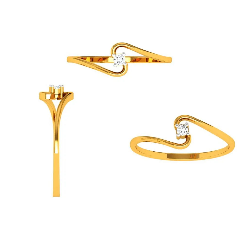 22KT (916) Yellow Gold Ring For Woman