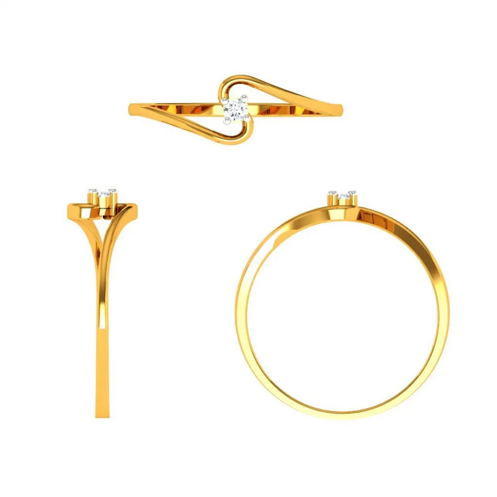 22KT (916) Yellow Gold Ring For Woman