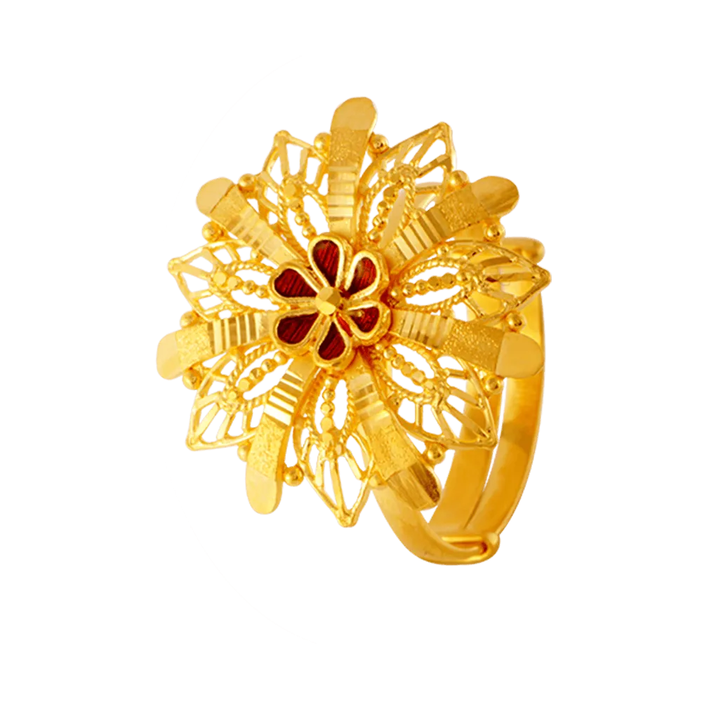22KT Yellow Gold Ring For Women