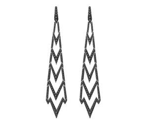 Black Diamond Lady Stardust Long Earrings