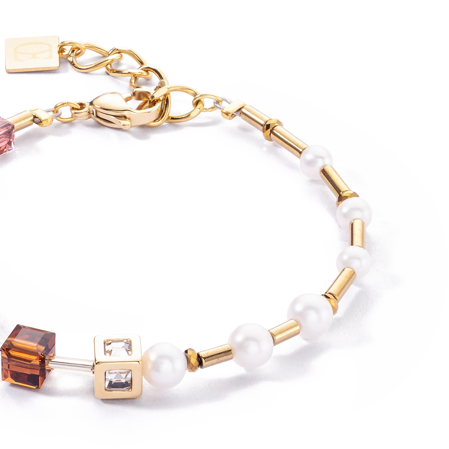Bracelet GeoCUBE? Fusion Precious Pearl Mix gold-autumn