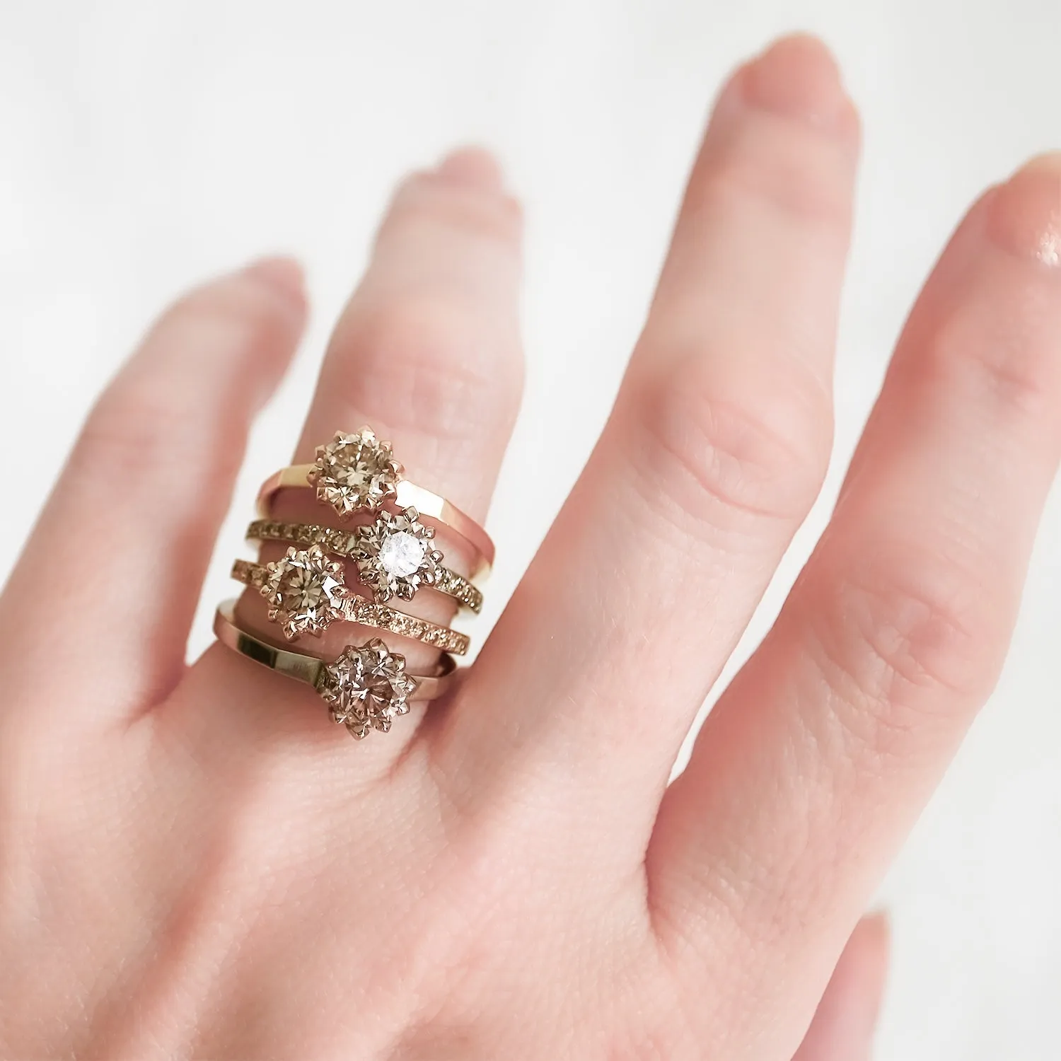 Champagne Diamond Soir??e Ring